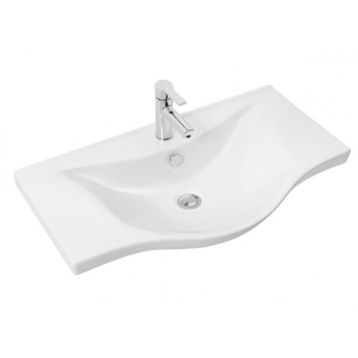 Sanovit ALBATROS 75 cm široké nástenné keramické umývadlo zabudovateľné na pult aj do nábytku 
