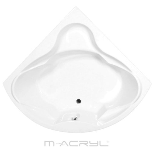 M-Acryl ANCONA 150x150 symetrická zaoblená rohová akrylátová vaňa s nožičkami