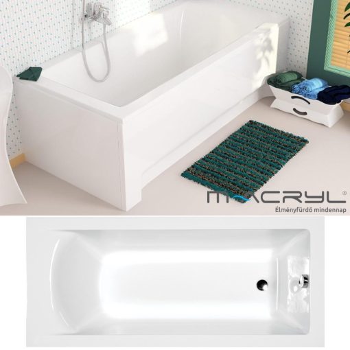 M-Acryl FRESH 160/170/180 cm dlhá rovná akrylátová vaňa s nožičkami