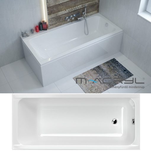 M-Acryl ECO 170x70 rovná akrylátová vaňa s nožičkami