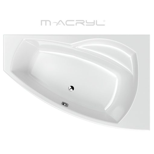 M-Acryl CLAUDIA 150x100/160x105/170x115 asymetrická zaoblená akrylátová rohová vaňa s nožičkami