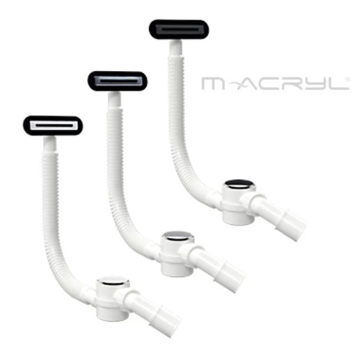 M-Acryl Pro Click-Clack matný čierny odtok a prepad