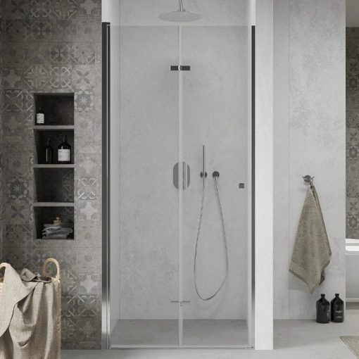 Mexen Lima 100x190, 100 cm široké skladacie sprchové dvere so 6 mm hrubým vodoodpudivým bezpečnostným sklom, výška 190 cm