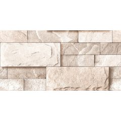   E1009 30x60 vnútorný a vonkajší nástenný obklad z porcelánového gresu, rektifikovaný, s 3D kamenným vzorom