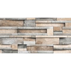   E1342 30x60 vnútorný a vonkajší nástenný obklad z porcelánového gresu, rektifikovaný, s 3D kamenným vzorom