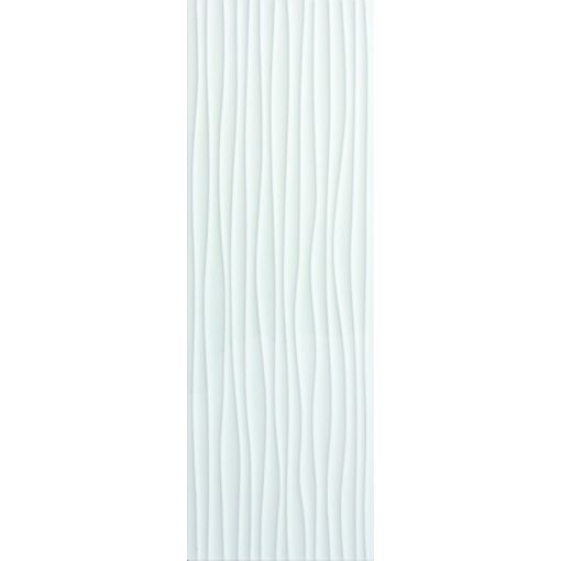 Glossy Wave White 30x90 matný 3D nástenný porcelánový obklad