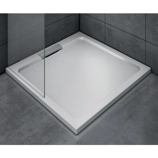AQUATREND MMX T02 90x90 hranatá tenká sprchová vanička z umelého mramoru, výška 3,5 cm
