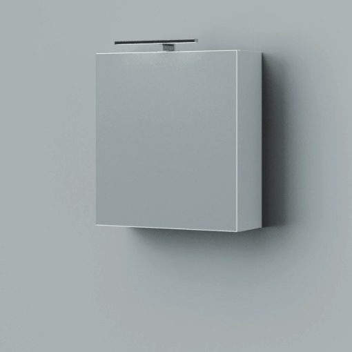 Nina 50 cm široká celozrkadlová kúpeľňová skrinka, biela, s 1 "soft close" dvierkami