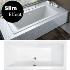   Besco QUADRO SLIM 155/165/170/175/180/190 cm dlhá rovná akrylátová vaňa
