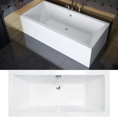   Besco QUADRO 155/165/170/175/180/190 cm dlhá rovná akrylátová vaňa