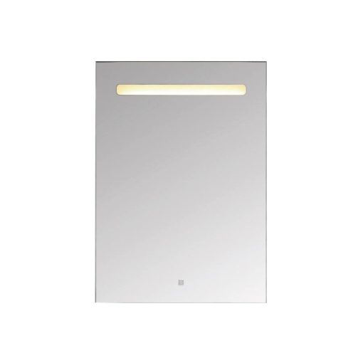 Wellis Bali 60 cm široká "soft close" kúpeľňová zrkadlová skrinka s integrovaným LED osvetlením, lesklé hliníkové police