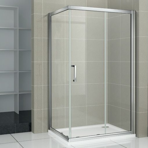 AQUATREND ZENX 632 120x80 asymetrický hranatý sprchový kút s posuvnými dverami so 6 mm hrubým vodoodpudivým bezpečnostným sklom, chrómované prvky, výška 190 cm
