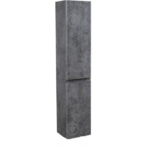 ACCENT cementovo sivá závesná kúpeľňová vysoká skrinka s dvierkami "soft close" a policami z MDF