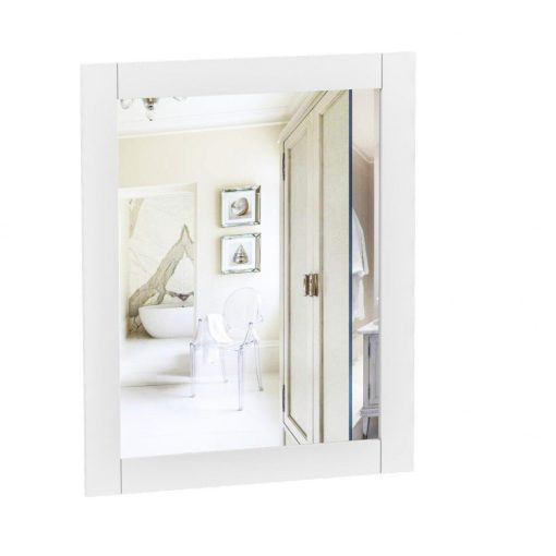 OLIMPIA 55 cm široké nástenné kúpeľňové zrkadlo s matným bielym MDF rámom