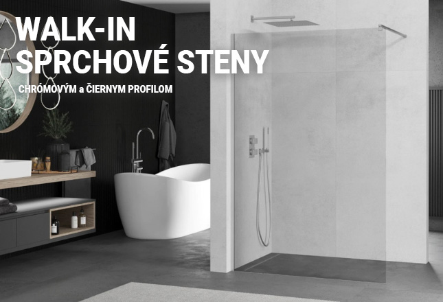 Walk-in sprchove steny